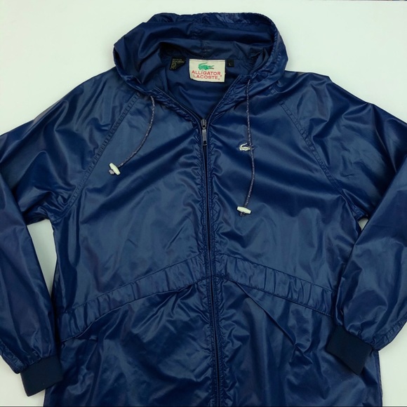 Lacoste Other - Vintage Alligator Lacoste Blue Rain Jacket Large